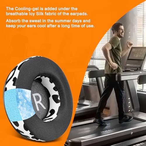 Transform your JBL Synchros with SOULWIT Snow Leopard Cooling Gel Earpads – Ultimate Upgrade for E50, E50 BT, S500, S700 Wireless Headphones – Unmatched Noise Isolation and Comfort for Extended Listening Adventures