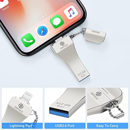 Revolutionize Your Data Management with the PL ZMPWLQ 128 GB MFi Certified Photo Stick for i Phone & i Pad – High-Speed USB Flash Drive for Effortless Backup and Storage of Photos & Videos, Ideal for On-the-Go Memory Solutions