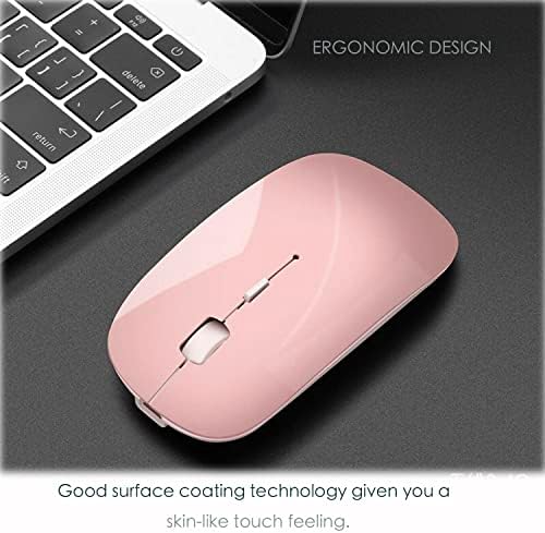 Sleek Bluetooth Wireless Mouse for Mac, Windows & i Pad – Ergonomic Design, High-Precision Navigation, Rechargeable & Dual-Mode Compatibility (Gray & Black) – Elevate Your Productivity with Clutter-Free Connectivity