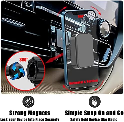 Mag Safe Magnetic Car Phone Holder for Toyota Highlander 2020-2023 | Universal Air Vent Mount for i Phone 14, 13, 12 Pro Max and All Smartphones | Enhanced Stability, Effortless Navigation, and Hands-Free Access | Premium Vehicle Accessory for Safe Driving