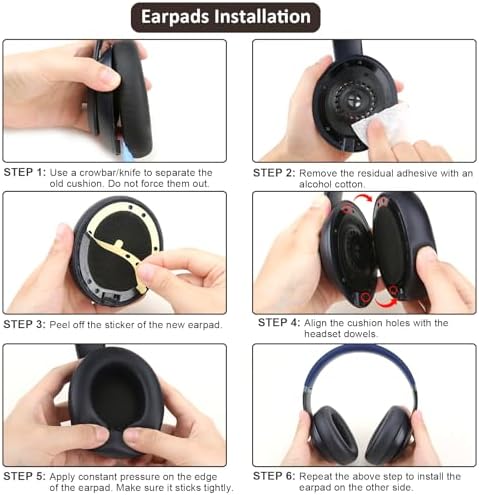 Ultimate Comfort Earpad Upgrade for Beats Studio Pro Wireless Headphones – Luxurious Sandstone Protein Leather with Superior Noise Isolation Foam for Unmatched Audio Clarity and Enhanced Listening Experience