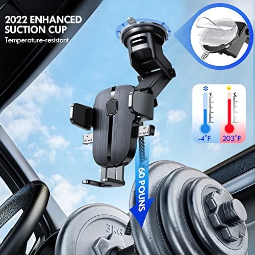 Universal 2023 Car Phone Holder Mount – Effortless Hands-Free Dashboard & Windshield Accessory for i Phone and Samsung Devices – Versatile Air Vent Smartphone Cradle with 360-Degree Rotation for Optimal Viewing – Quick, Tool-Free Installation for All Vehicle Models