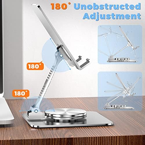 360 Rotatable Foldable Phone Stand for Desk,Fully Adjustable Desktop Phone Holder Cradle Dock Compatible with iPhone 16 15 14 13 12 11 Pro Max,Tablets,All Phones(Pink) – Enhanced Compatibility and Speed