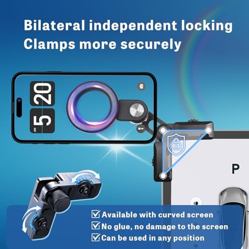Transform Your Tesla Journey with the Ultimate Magnetic Phone Mount – Premium Metal Pull Rod for Model 3, Model Y & Cybertruck – Effortless Compatibility with i Phone 12 to 16 Pro Max & Plus – Elevate Convenience and Safety for Hands-Free Navigation & Control – Sleek Design Enhances Your Tesla’s Interior Aesthetics – Hassle-Free Tool-Free Installation for Instant Use – A Must-Have Accessory for Modern Drivers Seeking Functionality and Style.