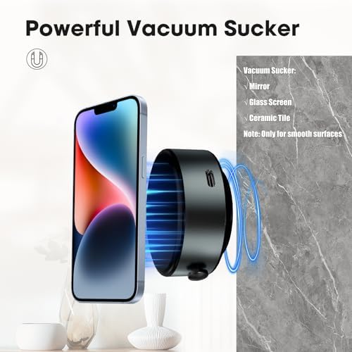 Revolutionary Magnetic Phone Holder for All Smartphones – Ultimate Hands-Free Solution with Vacuum Suction Technology for Car and Gym – Exceptional Stability and Seamless Multitasking Anywhere