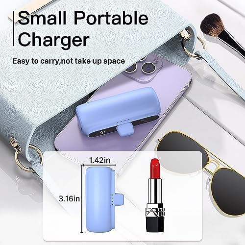 Dual Pack 5500 m Ah Mini Portable Charger for i Phone – Ultra-Compact Power Bank with PD Fast Charging in Stylish Black & Pink – Perfect Travel Accessory for i Phone 14/13/12/11/X/8/7/6 – Enhanced Compatibility & Convenience for On-the-Go Power