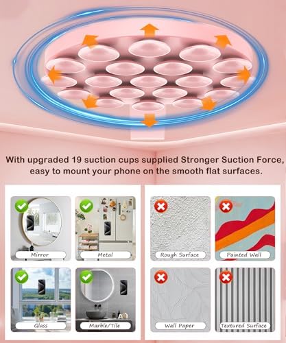 Magnetic Suction Cup Mount for Mag Safe Devices – Effortless Hands-Free Phone Holder with Premium Anti-Slip Silicone Grip for Content Creators – Ultra-Stable, Lightweight Accessory Perfect for Tik Tok and Photography on the Move