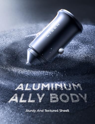 LISEN 90 W USB C Car Charger – Dual Fast Charging Adapter with PD 45 W for i Phone 16/15/14/13/12 Pro Max & Galaxy S25/S24/S23 – Includes 2 High-Quality Cables for Ultimate Compatibility & Speed on the Go