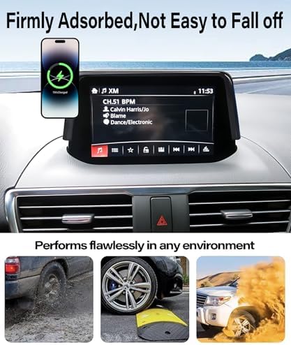 Mazda 3 2017-2018 Advanced 15 W Fast Wireless Car Phone Holder – Hands-Free Mount with 360-Degree Pivot for 7-Inch Displays – Ultimate Stability and Effortless Connectivity for Enhanced Driving Safety and Convenience