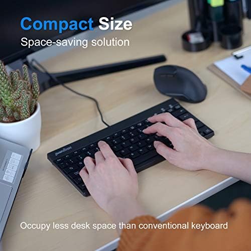 Elevate Your Typing Experience with the Perixx PERIBOARD-326 Wired Mini Backlit USB Keyboard – Compact Design, Low Profile Keys, and Adjustable Lighting for Optimal Comfort and Productivity at Home or On-the-Go