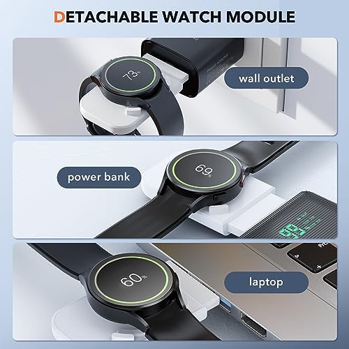 Ultimate 3-in-1 LK Wireless Charging Station for Samsung Devices – Fast Charging Hub for Galaxy Watch Ultra/7/6 Classic/5 Pro, S23/S22/S21 Series, Z Fold/Flip Models & Galaxy Buds – Enhanced Compatibility, Sleek White Design for Home & Office Use