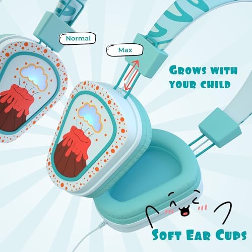Kidrox Safe Sound Wired Toddler Headphones – Volume-Limited 85 d B Child-Friendly Headset for Ages 1-7 | Lightweight, Durable Design Perfect for Travel on Airplanes and Cars | Comfortable Fit for Tablets, i Pads, and More – Ensuring Safe Listening and Ultimate Entertainment Enjoyment