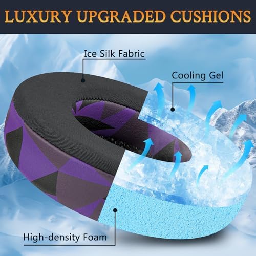 Upgrade Your Gaming Experience with SOULWIT Cooling Gel Ear Pads for Corsair Virtuoso RGB Wireless XT SE – Premium Noise Isolation Cushions for Enhanced Comfort and Performance, Ergonomically Designed for Long Sessions, Easy Installation, Sleek Black Finish