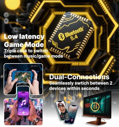 Hmusic H23 Pro Bluetooth Neckband Headphones – Rugged IPX7 Waterproof Design with 30 d B Noise-Isolating Tri-Flange Earplugs for Crystal-Clear Sound – 80-Hour Ultra-Long Battery Life and ENC Microphone – Perfect for Outdoor Activities, Job Sites, and Lawn Care – Ergonomically Crafted for Maximum Comfort and Extended Durability