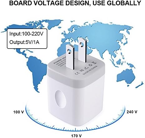 Uor Me USB Wall Charger 10 Pack – High-Speed 1 A 5 V Power Adapter Cube for i Phone, Samsung & Google Pixel – Versatile Travel-Friendly Design for Home & Office Charging – Durable & Compact Solution for All Your Device Needs