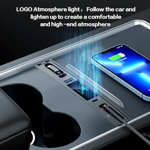 Experience Unmatched Charging Efficiency with the Premium Multi-Port USB Charger for 2021-2024 Tesla Model 3/Y – Sleek Design, Retractable Cable, and Dual Fast Charging Ports – Essential Accessory for Tesla Enthusiasts and Ideal Gifts for Tesla Owners – Elevate Your On-the-Go Connectivity with Enhanced Compatibility for All USB Devices
