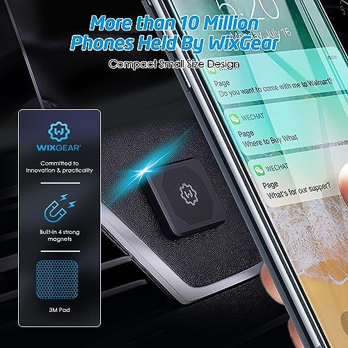 Sleek Wix Gear Magnetic Dashboard Phone Mount – Extra Slim Universal Holder for Cell Phones & Mini Tablets with Swift-Snap Technology for Effortless Access and Enhanced Driving Safety