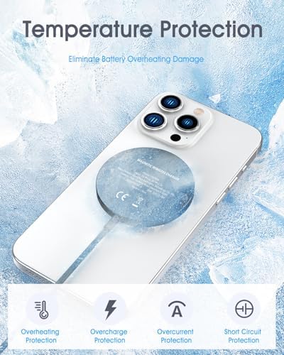 Magnetic Wireless Charger Duo for Apple Devices – 15 W Fast Charging Pad for i Phone 12-16 Pro Max, mini & Air Pods 2/3/4/Pro – Secure Magnetic Connection, Sleek Silver Finish for Modern Tech Aesthetics – Optimal Compatibility & Effortless Charging Experience