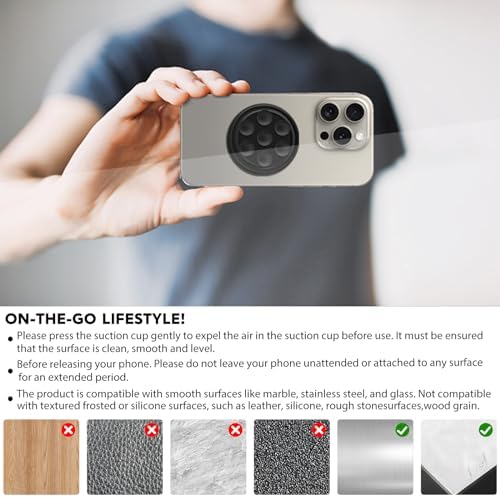 AUROX Chic Pink Magnetic Phone Grip – Premium Silicone Mag Safe Holder for i Phone 12-16 Series, Collapsible Design for Effortless Selfies & Videos, Enhanced Portability & Stability for Everyday Use, Ideal for Hands-Free Photography