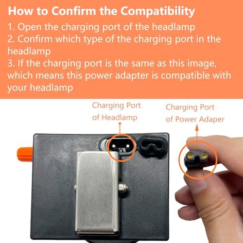 Efficient 5 W AC Power Adapter for Headlamp Charging – Versatile 85-265 V Input with 1000 m A Output, Durable Copper Core Cable & LED Charging Indicator for Quick Battery Replacement and Enhanced Device Compatibility