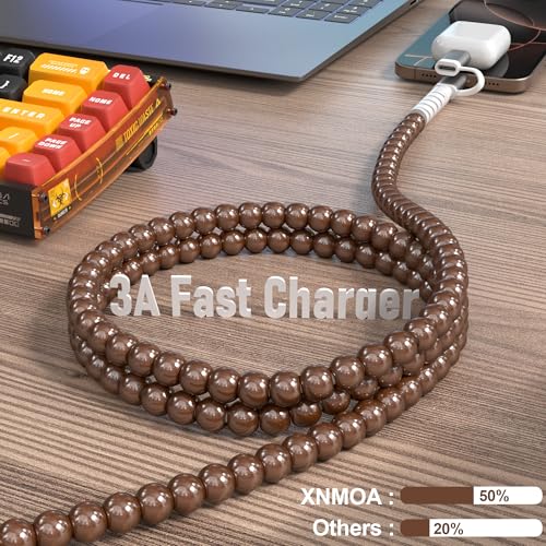 Revolutionize Your Charging Routine with the 3.3 FT USB to USB-C 2-in-1 Multi Charging Cable – MFi Certified, 66 W Fast Charger Compatible with i Phone 16-11 & Samsung Galaxy S25-S23 – Durable Beaded Design for Enhanced Style & Performance