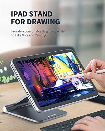 Transform Your i Pad Mini 6 (2021) Experience with LULULOOK Magnetic Stand – Ergonomic Aluminum Holder for Optimal Viewing & Drawing, Adjustable Height & Angle, Lightweight Design for Easy Portability and Versatile Portrait/Landscape Use