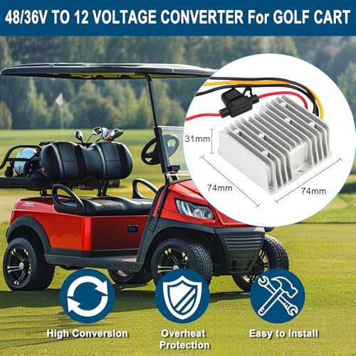 Ultimate 24 V 145 W DC-DC Voltage Regulator – Versatile Step Down/Up Converter (9 V-40 V to 24 V, 6 A) – Durable Waterproof Power Supply for Enhanced Golf Cart Performance and Accessory Compatibility