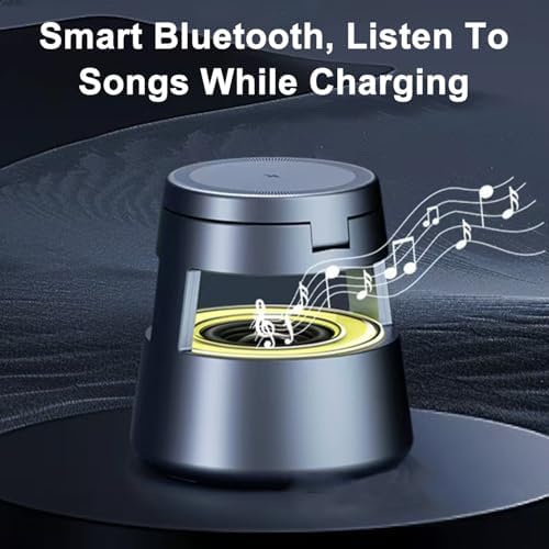 Ultimate 5-in-1 Wireless Charging Station with Bluetooth Speaker & Adjustable Night Lamp – Fast Mag Safe Charger for i Phone, Apple Watch Ultra, and Air Pods – Your All-in-One Solution for Seamless Device Charging and Enhanced Audio Experience