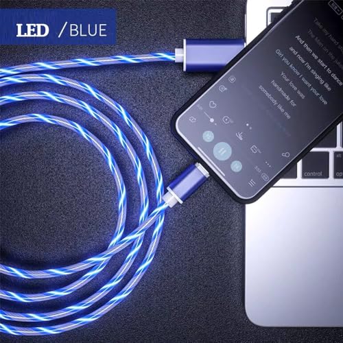 39-Inch Green High-Speed USB A to Micro USB Charging Cable with LED Night Light Indicator – Fast Data Transfer and Universal Compatibility for Android Devices, Perfect for Home and Office Use