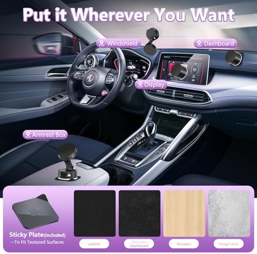 Magnetic Phone Holder for Cars – Versatile 360° Rotating Mount, Perfect for Hands-Free Navigation & Communication – Universal Fit for i Phone 16/15/14/13/12 and All Smartphones – Sleek Black Design for Quick Setup & Secure Grip – Enhance Driving Safety with Premium Quality Car Accessories