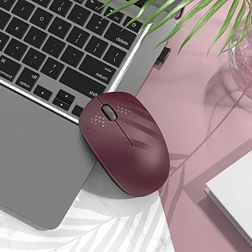 Light Blue Wireless Mouse – Ultra-Quiet 2.4 GHz Noiseless Computer Mouse with USB Receiver for Seamless Windows Experience – Portable, Ergonomic Design for Home, Office, or Travel