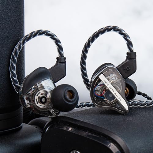 CCZ DC02 Hi-Fi In-Ear Monitors – Premium Wired Earbuds for Musicians and Audio Lovers – Cutting-Edge Dual Magnetic Circuit Technology for Superior Sound Clarity and Noise Isolation – Robust 4 N OFC Cable for Enhanced Durability – Perfect for Studio Use, Live Performances, and Everyday Listening (Sleek Black, No Microphone) – Transform Your Music Experience with Unmatched Fidelity