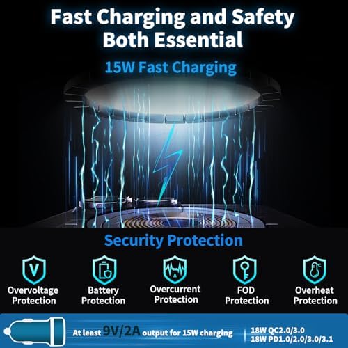 AOUXSEEM for Magsafe Car Charger Mount,15W Fast Charging,20xN55 Magnets,Car Phone Holder Wireless Car Charger Magnetic Phone Holder for iPhone 16/15/14/13/12/Pro/Plus/Max Samsung Galaxy S Series – Enhanced Compatibility and Speed