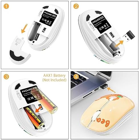 Ultra-Quiet Wireless Mouse with Nano Receiver – Perfect for PC, Laptop & Mac Book | Portable Optical Mice for Effortless Navigation | Ergonomic Design for Comfort & Productivity | Ideal for Mobile Professionals & Students