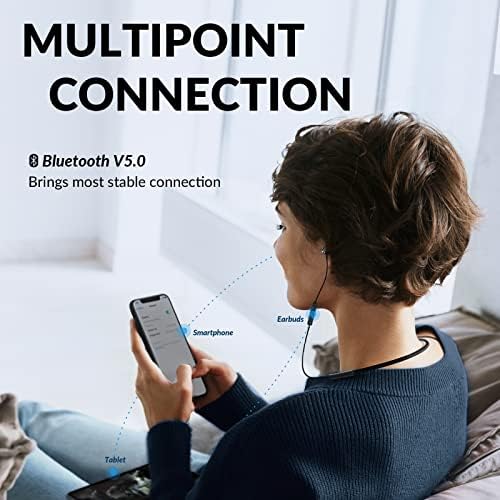 Enhance Your Audio Journey with Bluetooth 5.0 Neckband Earbuds – Superior Deep Bass, 10 mm Drivers for Immersive Sound, 24-Hour Playtime for Non-Stop Enjoyment, Ultra-Lightweight Comfort Perfect for Active Lifestyles, Magnetic Design for On-the-Go Storage, Crystal Clear Call Quality with Optimal Device Compatibility – Sleek Black Finish