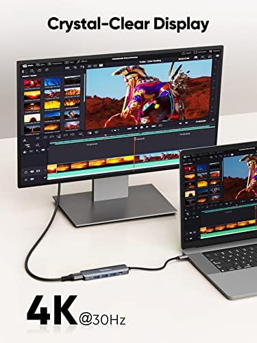 Unlock Ultimate Connectivity with the 7-in-1 USB C Hub 4 K 60 Hz | Cable Creation Multiport Adapter for Seamless 1 Gbps Ethernet, Stunning HDMI Display, Dual USB 3.0 Ports, 100 W PD Charging & SD/TF Card Support – Perfect for Mac Book Pro, i Pad Pro & Steam Deck Users!