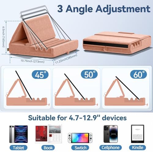Revolutionize Your Tablet Experience with the KDD Foldable Pillow Holder – Ergonomic Lap & Bed Stand for i Pad Pro, Galaxy Tab, and E-Readers – Ultimate Comfort with Built-In Accessory Pocket & Stylus Mount – Lightweight, Durable Design for Effortless Portability and Posture Improvement
