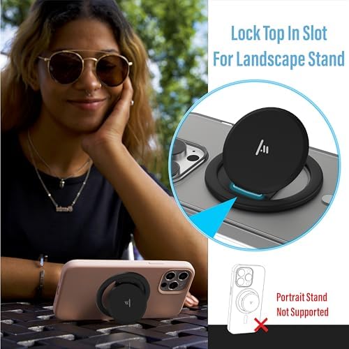 Revolutionize Your Smartphone Interaction with Tango Ultra Thin Grip for Mag Safe – Limited Edition BEE | One-Handed Access, Expansive 10 x Versatility, Space-Grade Steel Durability, Seamless Wireless Charging, and Built-In Kickstand for Ultimate Convenience and Style