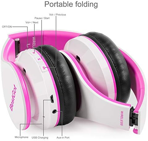 Kid-Friendly Bluetooth Headphones BT6002 – Volume-Limited Wireless Headset for Safe Listening – Foldable Design with 60-Hour Battery Life – Ideal for School, Tablets, PCs & TV – Stylish Black and Blue Finish for Comfort and Durability