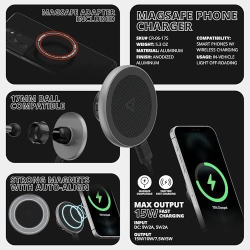 Elevate Your Ford Driving Experience with the Tackform Link Vent Mount Universal Magnetic Phone Holder – Precision Engineered for 2015-2020 Ford F-150, 2017-2021 Super Duty, and 2018-2021 Expedition | Sturdy Aluminum Base, User-Friendly Short Reach Design | Maximizes Device Accessibility While Ensuring a Secure Magnetic Grip – Not Compatible with Mag Safe for Enhanced Performance