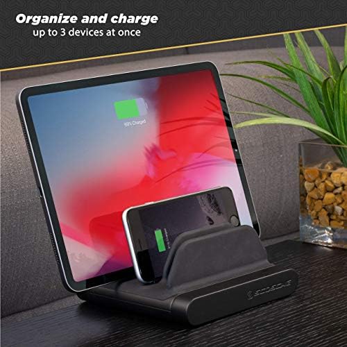 Scosche BLQP-XTSP Base Lynx Modular Qi-Certified Wireless Charging Hub – Fast, Customizable Charging Solution with Safety Features for Home and Office – Sleek Design for Effortless Device Powering and Enhanced Compatibility
