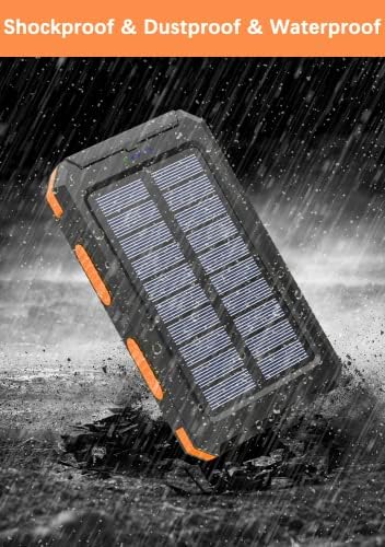 Ultimate 36,800 m Ah Solar Power Bank – Fast Charging USB-C QC3.0 Portable Charger with Waterproof Design and LED Flashlight for Camping, Hiking, and Outdoor Adventures – Unmatched Device Compatibility and Reliability