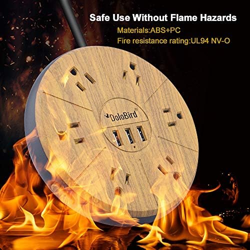 High-Power Surge Protector Power Strip with 6 AC Outlets and 20 W USB-C Fast Charging – Ideal for Home, Office, and Dorm Room Use with Circuit Breaker Safety Feature and Wide Outlet Spacing for Optimal Device Compatibility