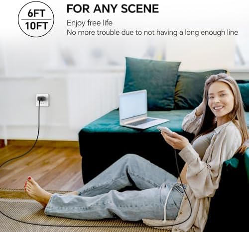 Lightning-Fast 20 W USB-C Wall Charger & 10 FT Cable for i Phone 15/16/Plus/Pro Max – Sleek Pink-Blue Power Adapter for Ultimate Charging Performance and Versatile Use