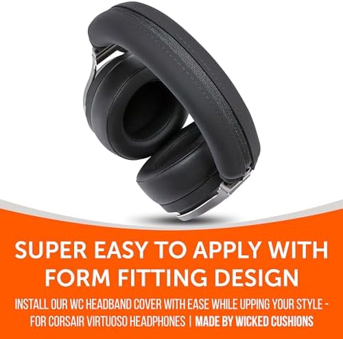 Transform Your Corsair Virtuoso Headphones with the WC Band Z V2 Silicone Headband Cover – Premium Machine Washable Accessory for Enhanced Comfort, Durability, and Flawless Aesthetics – Perfect Fit for Wireless, XT, and SE Models – Say Goodbye to Flaking Leather and Hello to Effortless Maintenance and Style