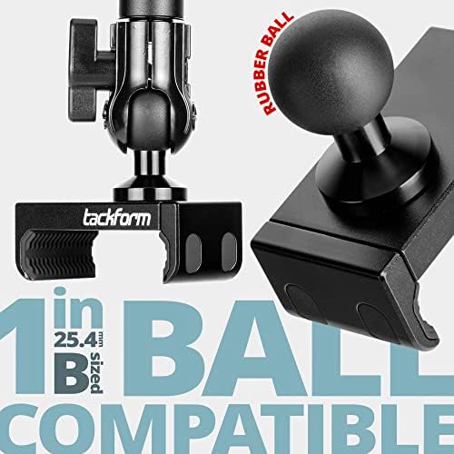 Tackform Enduro 25 LITE Phone Holder – Ultimate Vehicle Mount for Truckers and Off-Roaders | Spring Tension Design for Secure Device Cradling | 1″ B-Sized Rubber Ball | Durable Billet Aluminum | RAM & ARKON Compatible | Perfect for Rock Crawling and Fleet Use