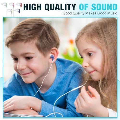 Vibrant 100 Pack Kids Wired Earbuds – Reliable Multicolor Earphones for Enhanced Classroom, Library, and Museum Learning – Lightweight, Durable Design with Superior Sound Quality for Engaging Educational Experiences