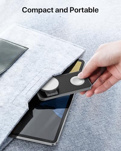 3-in-1 Magnetic Foldable Wireless Charging Station – Ultra-Fast Mag-Safe Charger for i Phone 16/15/14/13/12, Apple Watch Ultra/SE/10/9/8/7/6/5/4, Air Pods Pro/4/3/2 | Compact & Adjustable Design with Enhanced Safety Features in Black & White – Perfect for Home & Travel