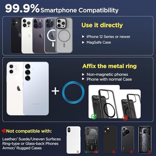 2026 Premium 360° Magnetic Phone Mount – Ultra-Strong Suction Cup Holder for i Phone & Android – Sleek Mag Safe-Compatible Design for Secure Hands-Free Navigation in Vehicles & Gyms – Elevate Your Mobile Experience with Unmatched Stability and Versatility