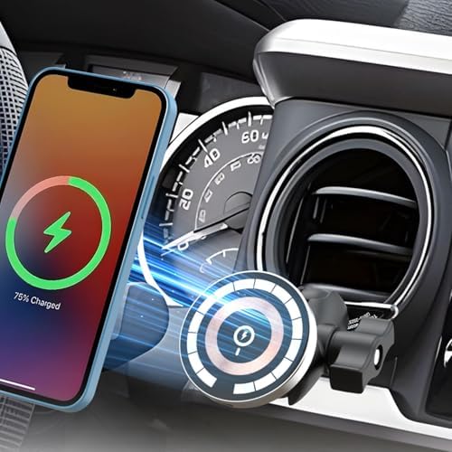 EASEORD Upgraded Wireless Charger Magnetic Vent Phone Mount for Toyota Tacoma (2016-2023), 15W Fast Charging for Magsafe 3rd Gen Tacoma Cell Phone Cradles Ultra-Magnet Phone Holder for All Smartphone – Enhanced Compatibility and Speed